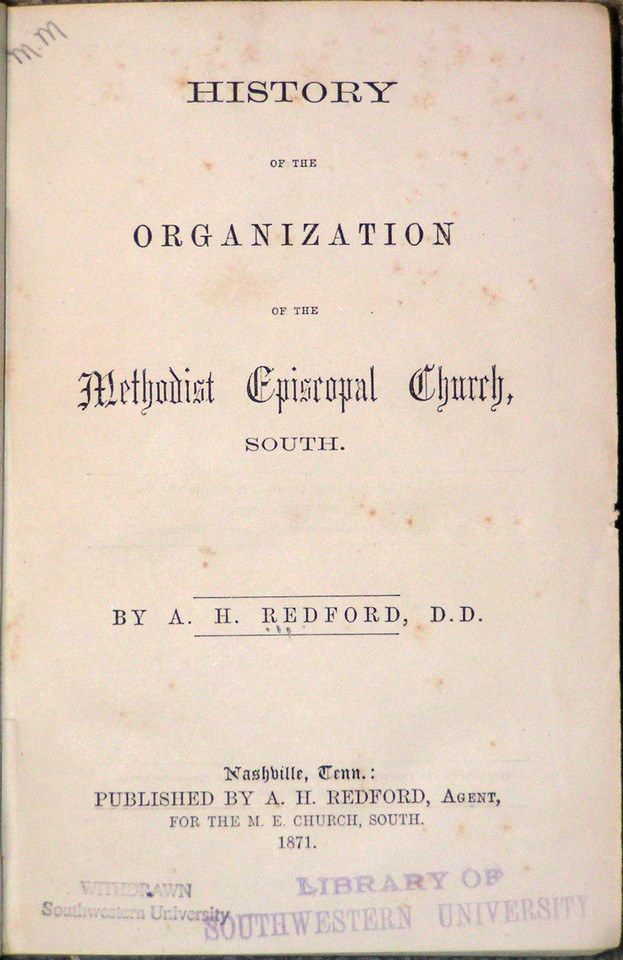 Image for <em>History of the Organization of the Methodist Episcopal Church, South.</em> By A. H. Redford, D.D.