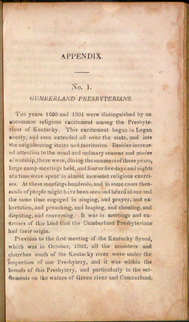 Image for <em>An Outline of the History of the Church in the State of Kentucky,</em> <em>During a Period of Forty Years: Containing the Memoirs of Rev. David Rice, and Sketches of the Origin and Present State of Particular Churches, and of the Lives and Labours of a Number of Men who were Eminent and Useful in Their Day.</em>  Collected and Arranged by Robert H. Bishop, Professor of History in Transylvania University.