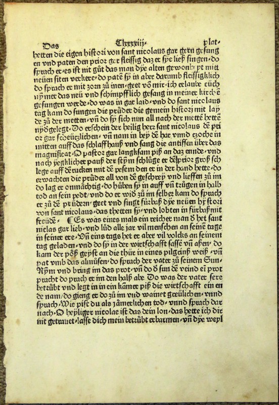 Image for Printed leaf, likely German, circa 1490